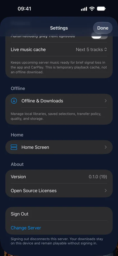 iPhone: More settings