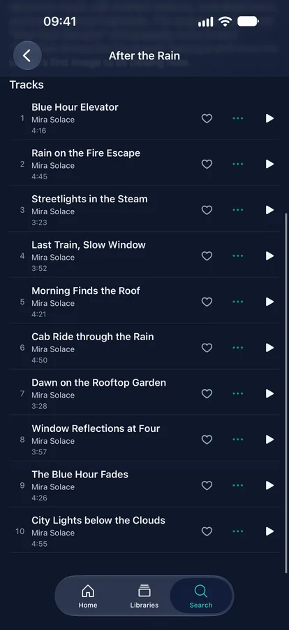 iPhone: Album tracks