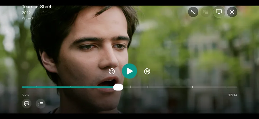 iPhone: Tears of Steel playback
