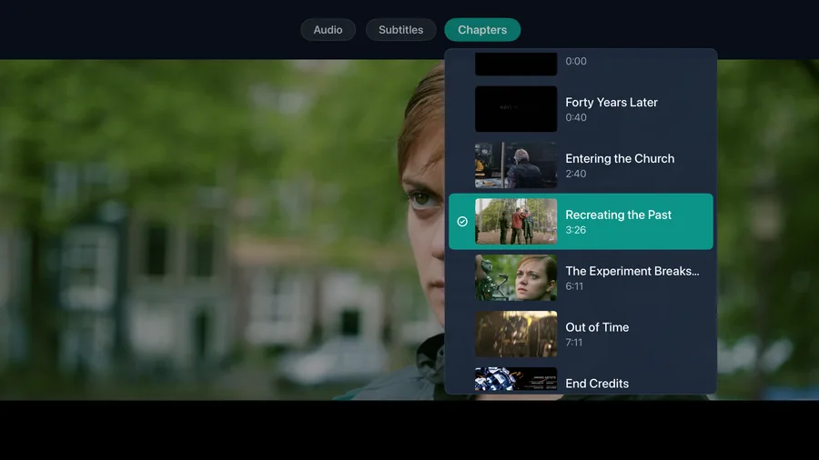 Apple TV: Playback chapter selection