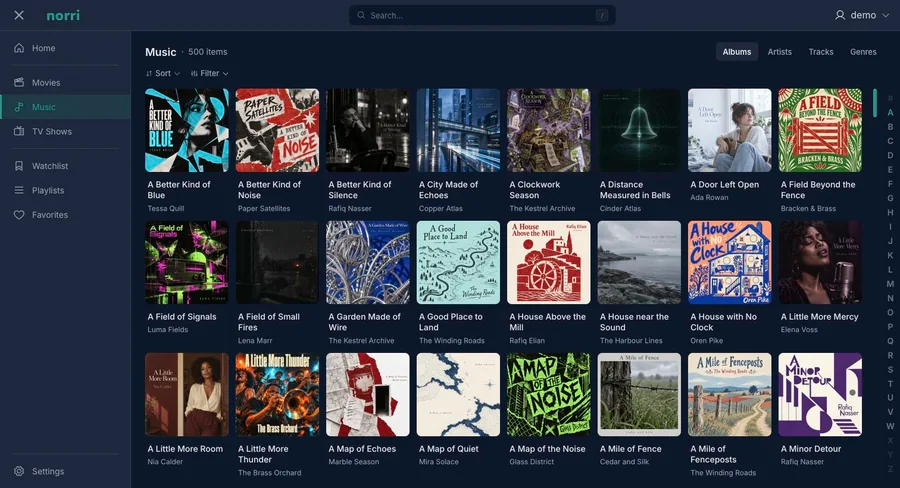 Web app: Music albums