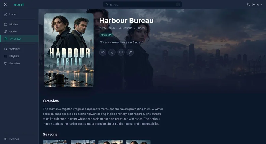 Web app: TV show details
