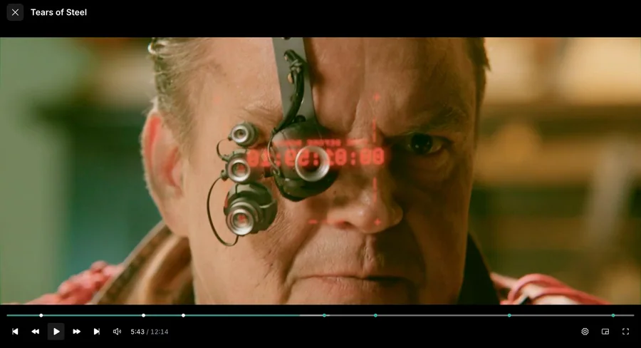 Web app: Tears of Steel playback